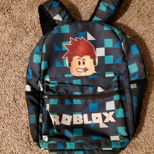 Blue and Black Men's Backpack